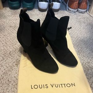 Louis Vuitton suede boots